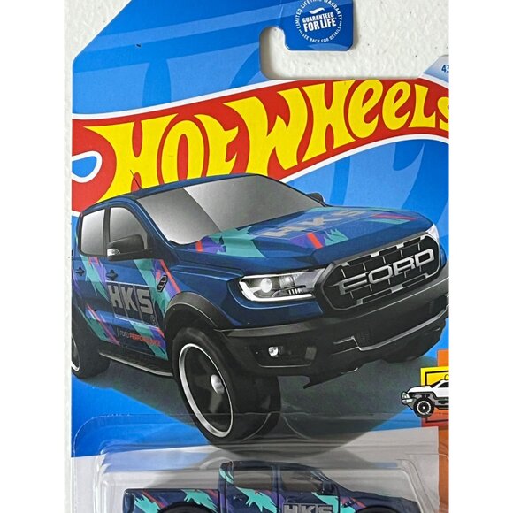 Hot Wheels 2024 Ford Ranger Raptor HW Hot Trucks 2/10 Blue Diecast NOC - Picture 4 of 9